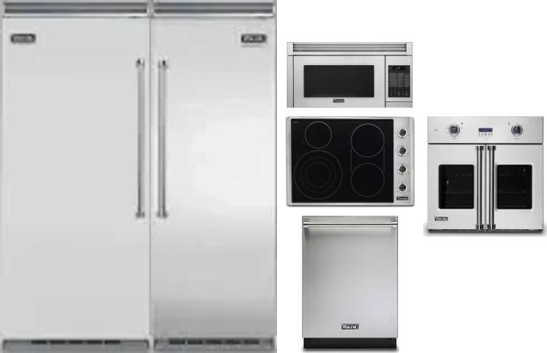 6 Piece Package Includes Refrigerator, Freezer, Cooktop, Wall Oven, Microwave And Dishwasher