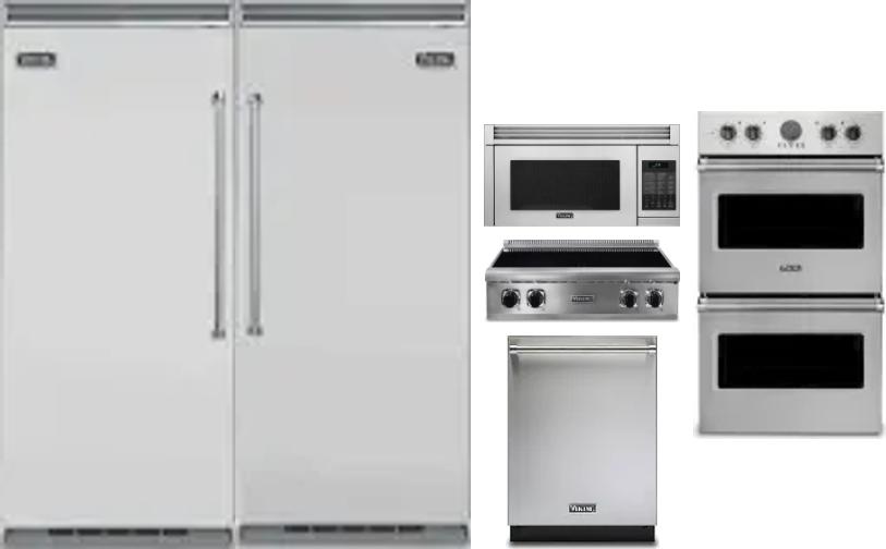 6 Piece Package Includes Refrigerator, Freezer, Cooktop, Wall Oven, Microwave And Dishwasher
