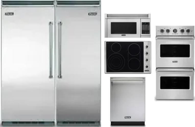 6 Piece Package Includes Refrigerator, Freezer, Cooktop, Wall Oven, Microwave And Dishwasher