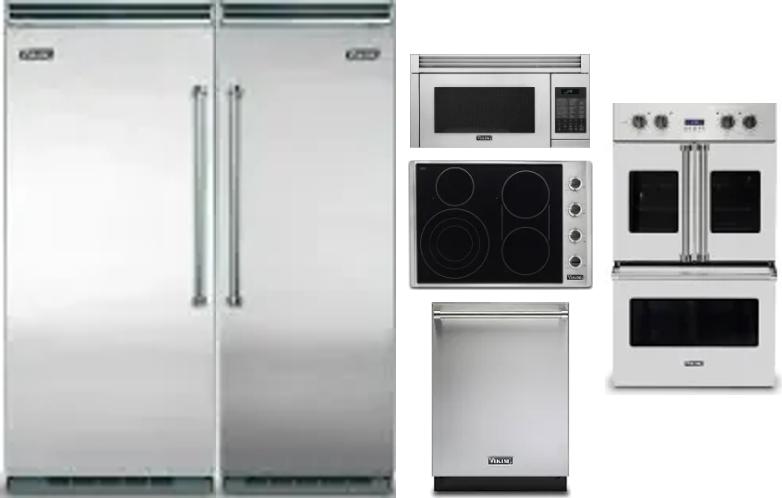 6 Piece Package Includes Refrigerator, Freezer, Cooktop, Wall Oven, Microwave And Dishwasher