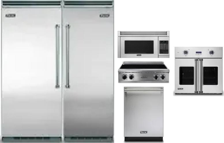 6 Piece Package Includes Refrigerator, Freezer, Cooktop, Wall Oven, Microwave And Dishwasher