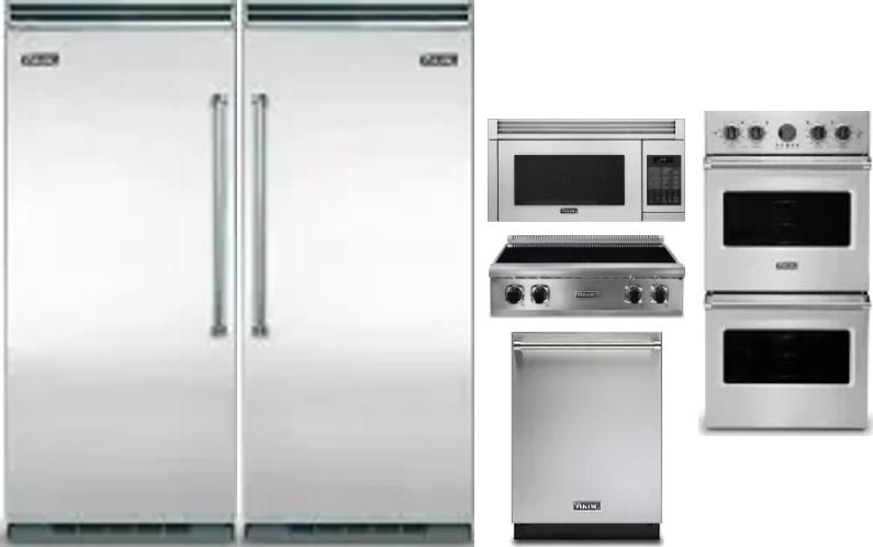 6 Piece Package Includes Refrigerator, Freezer, Cooktop, Wall Oven, Microwave And Dishwasher