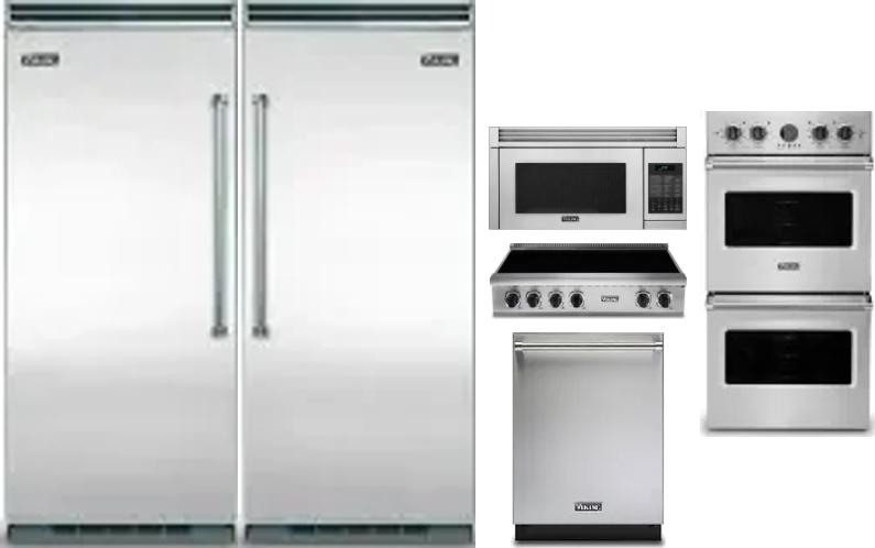 6 Piece Package Includes Refrigerator, Freezer, Cooktop, Wall Oven, Microwave And Dishwasher