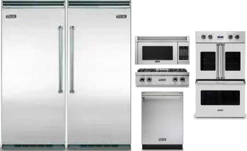 6 Piece Package Includes Refrigerator, Freezer, Cooktop, Wall Oven, Microwave And Dishwasher