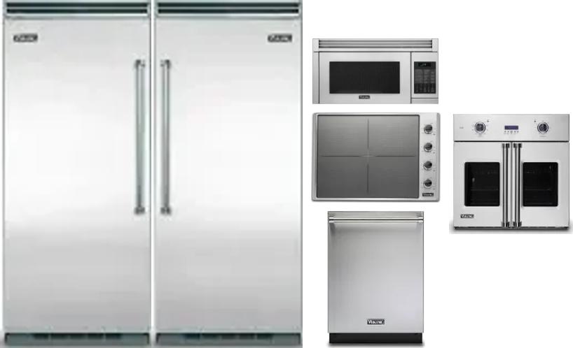 6 Piece Package Includes Refrigerator, Freezer, Cooktop, Wall Oven, Microwave And Dishwasher
