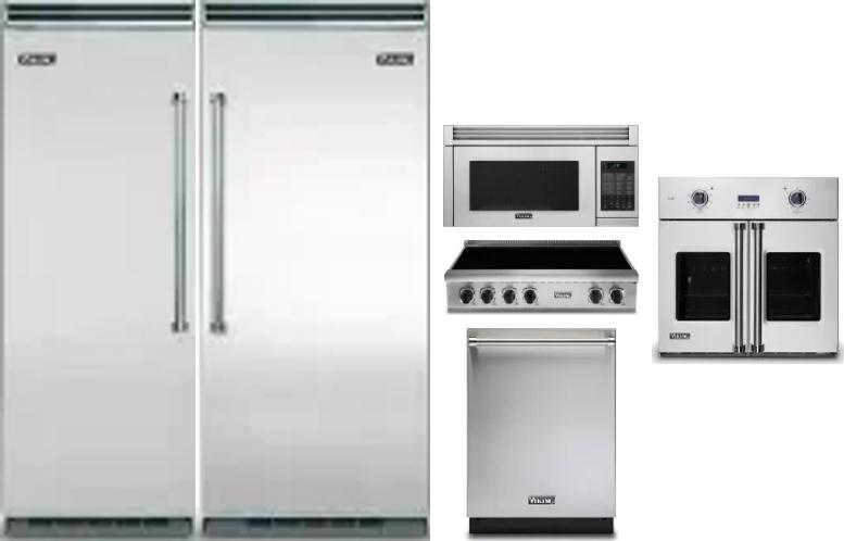 6 Piece Package Includes Refrigerator, Freezer, Cooktop, Wall Oven, Microwave And Dishwasher