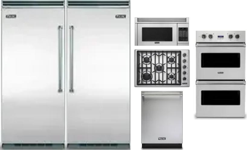 6 Piece Package Includes Refrigerator, Freezer, Cooktop, Wall Oven, Microwave And Dishwasher