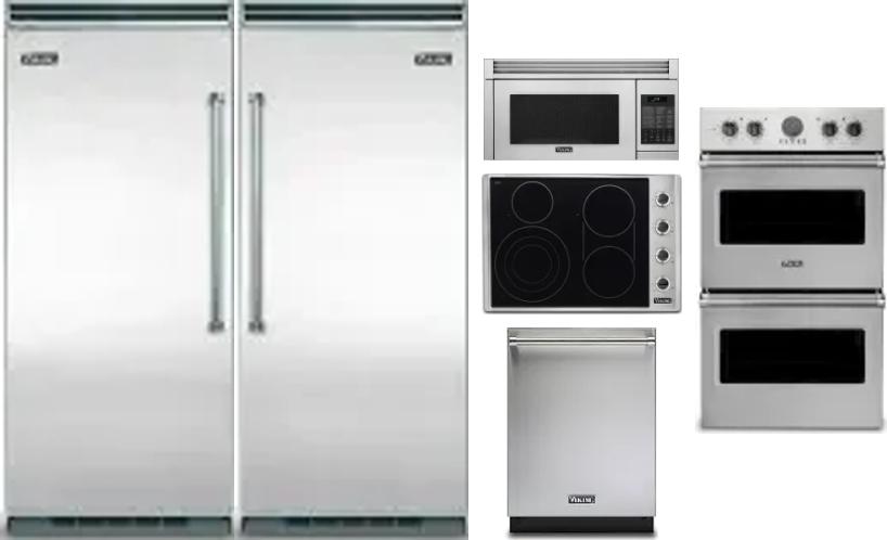 6 Piece Package Includes Refrigerator, Freezer, Cooktop, Wall Oven, Microwave And Dishwasher