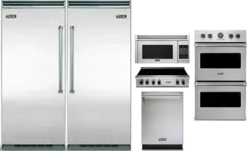 6 Piece Package Includes Refrigerator, Freezer, Cooktop, Wall Oven, Microwave And Dishwasher