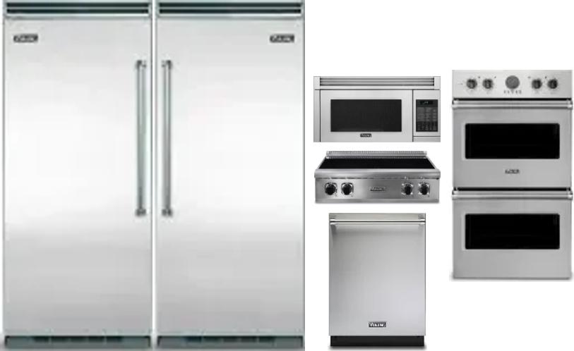 6 Piece Package Includes Refrigerator, Freezer, Cooktop, Wall Oven, Microwave And Dishwasher