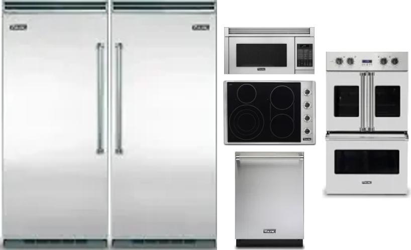 6 Piece Package Includes Refrigerator, Freezer, Cooktop, Wall Oven, Microwave And Dishwasher