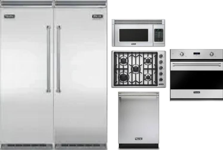 6 Piece Package Includes Refrigerator, Freezer, Cooktop, Wall Oven, Microwave And Dishwasher