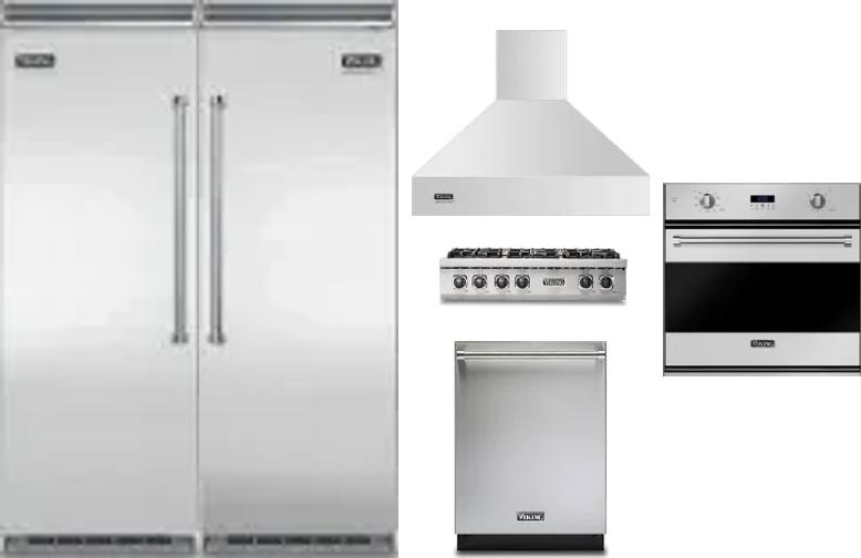 6 Piece Package Includes Refrigerator, Freezer, Cooktop, Wall Oven, Hood And Dishwasher