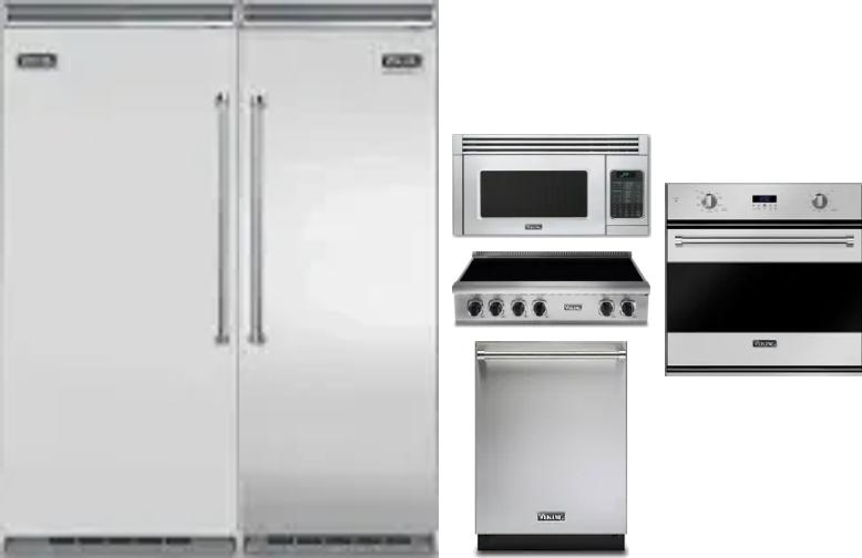 6 Piece Package Includes Refrigerator, Freezer, Cooktop, Wall Oven, Microwave And Dishwasher