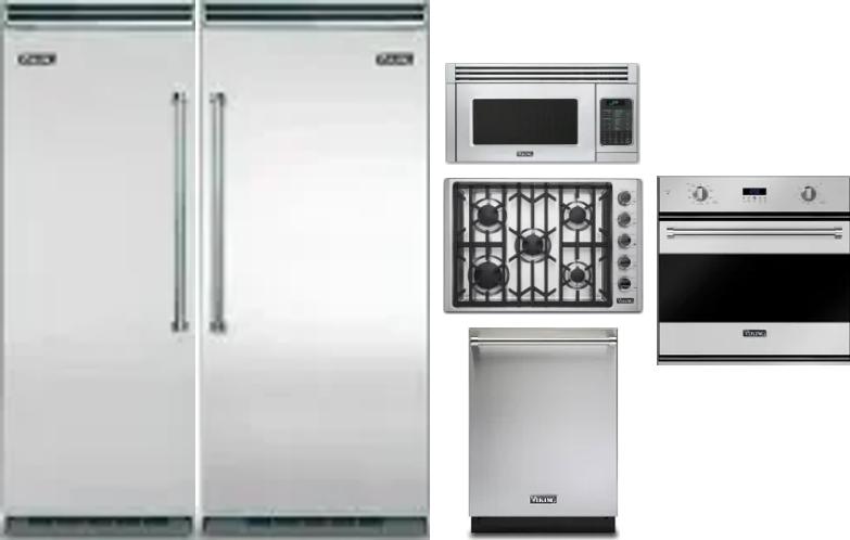 6 Piece Package Includes Refrigerator, Freezer, Cooktop, Wall Oven, Microwave And Dishwasher