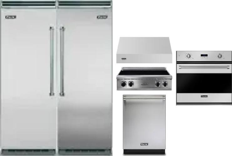 6 Piece Package Includes Refrigerator, Freezer, Cooktop, Wall Oven, Hood And Dishwasher