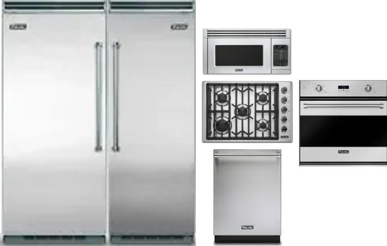 6 Piece Package Includes Refrigerator, Freezer, Cooktop, Wall Oven, Microwave And Dishwasher