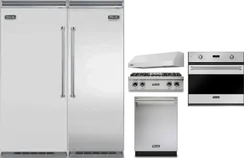 6 Piece Package Includes Refrigerator, Freezer, Cooktop, Wall Oven, Hood And Dishwasher