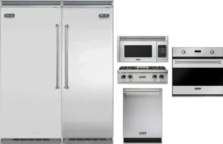 6 Piece Package Includes Refrigerator, Freezer, Cooktop, Wall Oven, Microwave And Dishwasher
