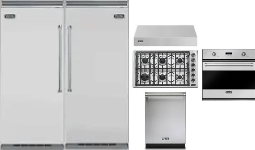 6 Piece Package Includes Refrigerator, Freezer, Cooktop, Wall Oven, Hood And Dishwasher