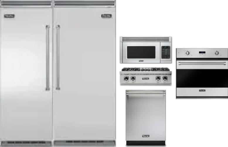 6 Piece Package Includes Refrigerator, Freezer, Cooktop, Wall Oven, Microwave And Dishwasher