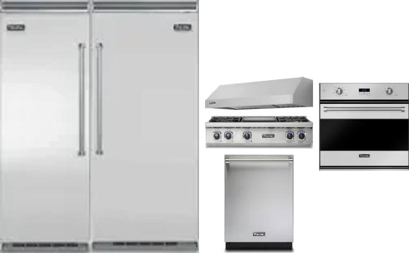 6 Piece Package Includes Refrigerator, Freezer, Cooktop, Wall Oven, Hood And Dishwasher