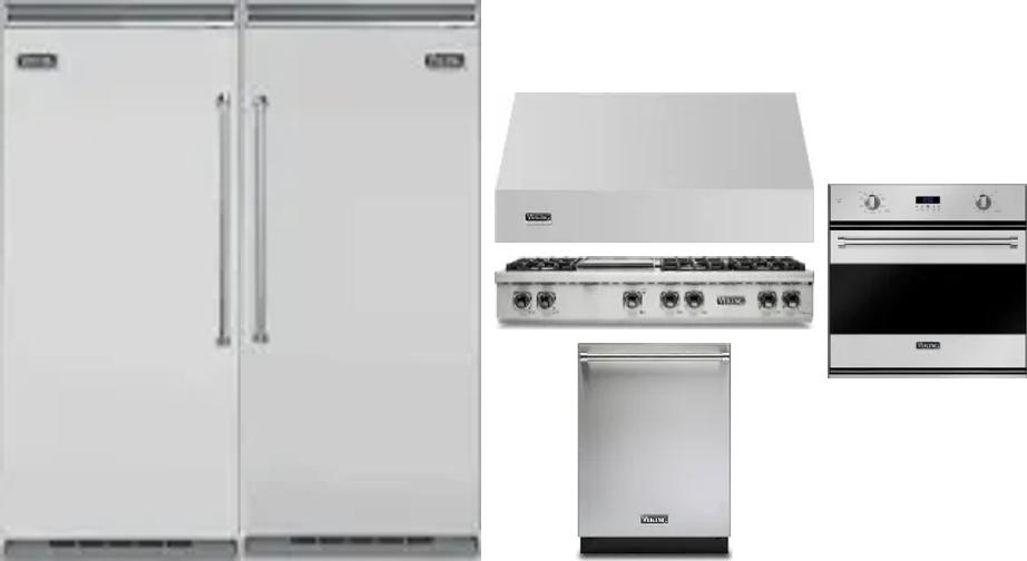 6 Piece Package Includes Refrigerator, Freezer, Cooktop, Wall Oven, Hood And Dishwasher