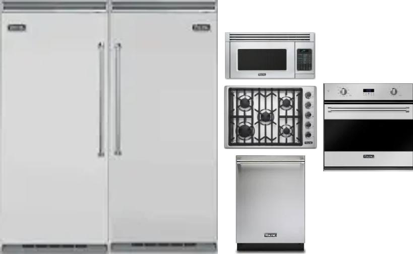 6 Piece Package Includes Refrigerator, Freezer, Cooktop, Wall Oven, Microwave And Dishwasher