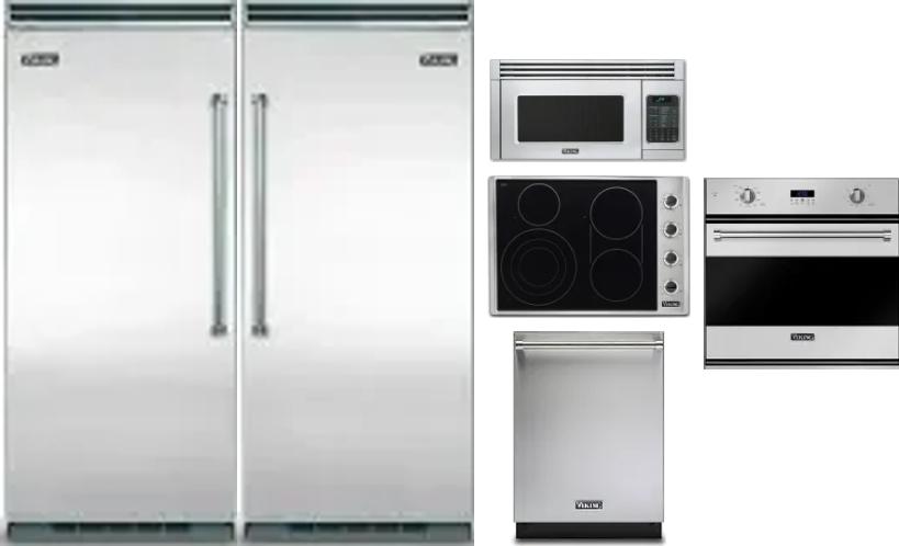 6 Piece Package Includes Refrigerator, Freezer, Cooktop, Wall Oven, Microwave And Dishwasher