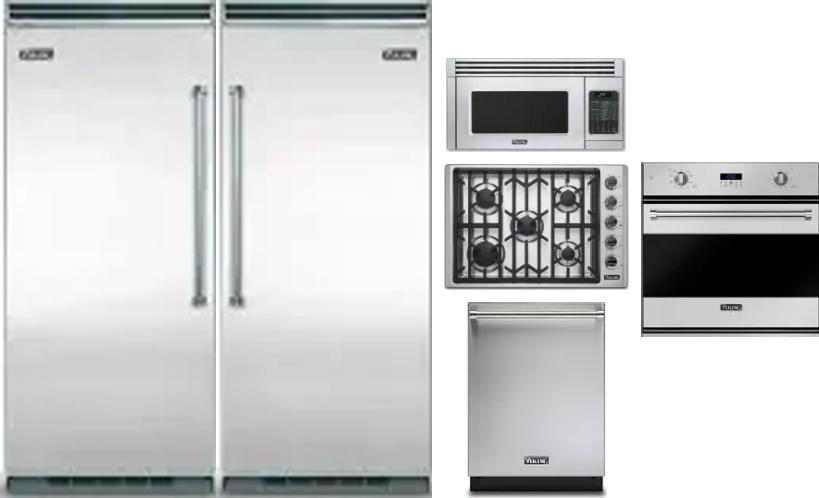 6 Piece Package Includes Refrigerator, Freezer, Cooktop, Wall Oven, Microwave And Dishwasher