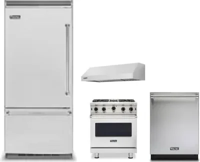 4 Piece Package Includes Refrigerator, Range, Hood And Dishwasher