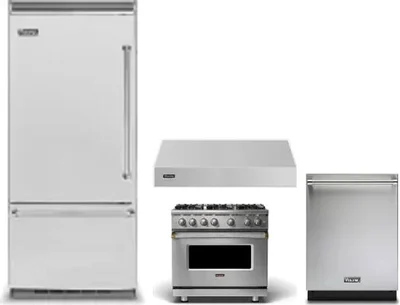 4 Piece Package Includes Refrigerator, Range, Hood And Dishwasher