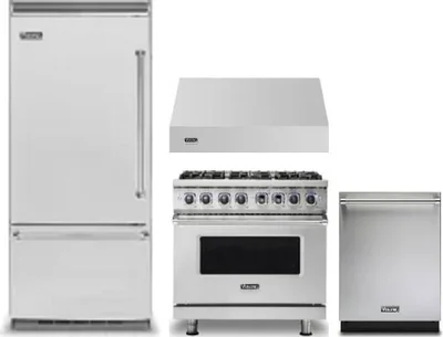 4 Piece Package Includes Refrigerator, Range, Hood And Dishwasher