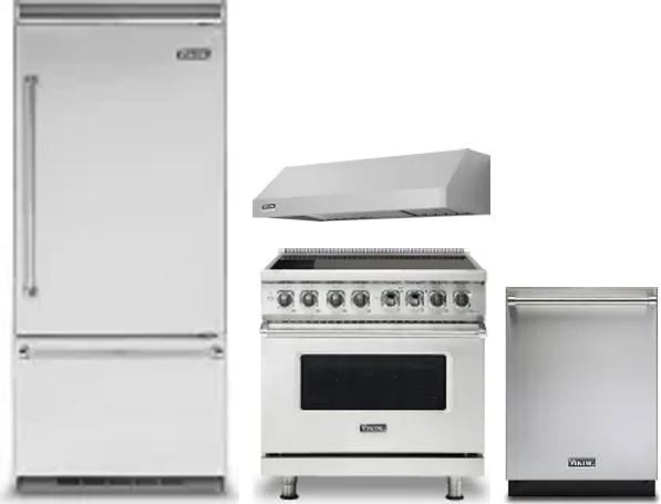 4 Piece Package Includes Refrigerator, Range, Hood And Dishwasher