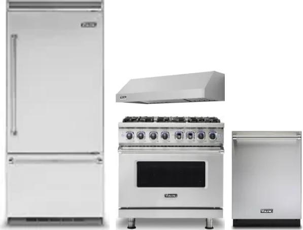 4 Piece Package Includes Refrigerator, Range, Hood And Dishwasher