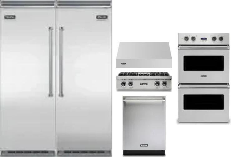 6 Piece Package Includes Refrigerator, Freezer, Cooktop, Wall Oven, Hood And Dishwasher