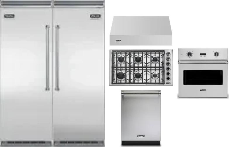6 Piece Package Includes Refrigerator, Freezer, Cooktop, Wall Oven, Hood And Dishwasher