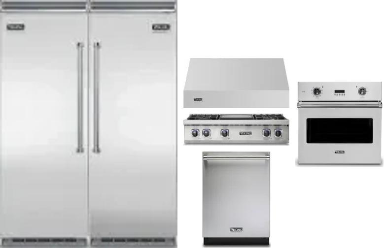 6 Piece Package Includes Refrigerator, Freezer, Cooktop, Wall Oven, Hood And Dishwasher