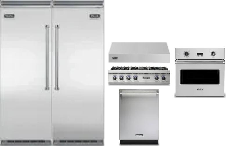 6 Piece Package Includes Refrigerator, Freezer, Cooktop, Wall Oven, Hood And Dishwasher