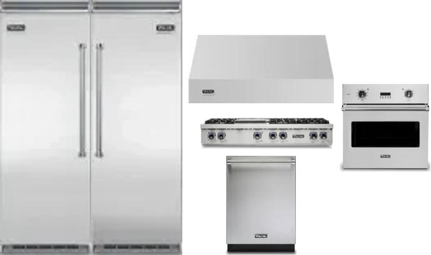 6 Piece Package Includes Refrigerator, Freezer, Cooktop, Wall Oven, Hood And Dishwasher