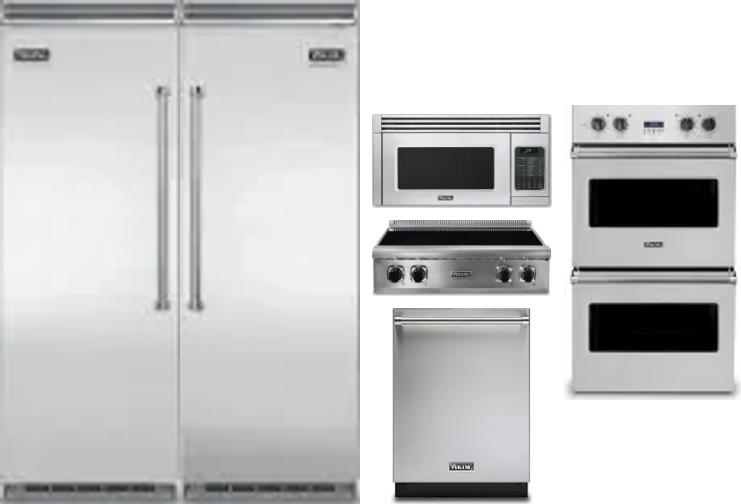 6 Piece Package Includes Refrigerator, Freezer, Cooktop, Wall Oven, Microwave And Dishwasher