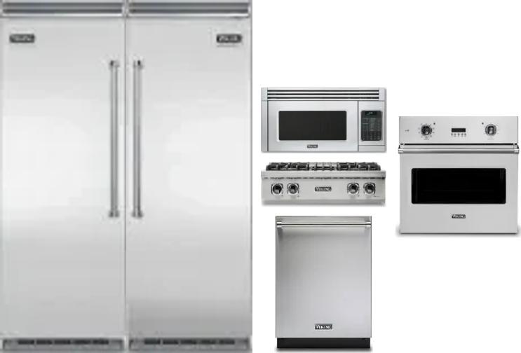 6 Piece Package Includes Refrigerator, Freezer, Cooktop, Wall Oven, Microwave And Dishwasher