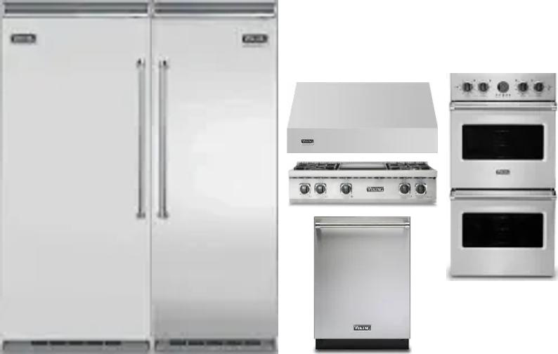 6 Piece Package Includes Refrigerator, Freezer, Cooktop, Wall Oven, Hood And Dishwasher