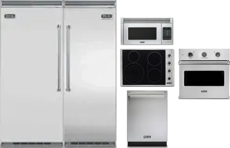 6 Piece Package Includes Refrigerator, Freezer, Cooktop, Wall Oven, Microwave And Dishwasher