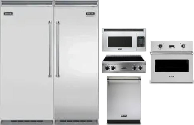 6 Piece Package Includes Refrigerator, Freezer, Cooktop, Wall Oven, Microwave And Dishwasher