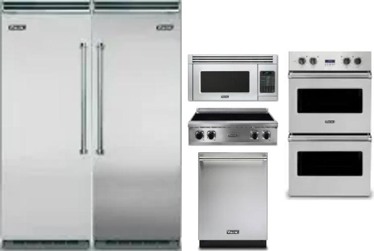 6 Piece Package Includes Refrigerator, Freezer, Cooktop, Wall Oven, Microwave And Dishwasher