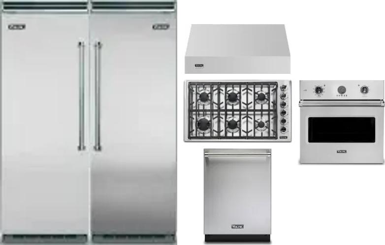 6 Piece Package Includes Refrigerator, Freezer, Cooktop, Wall Oven, Hood And Dishwasher