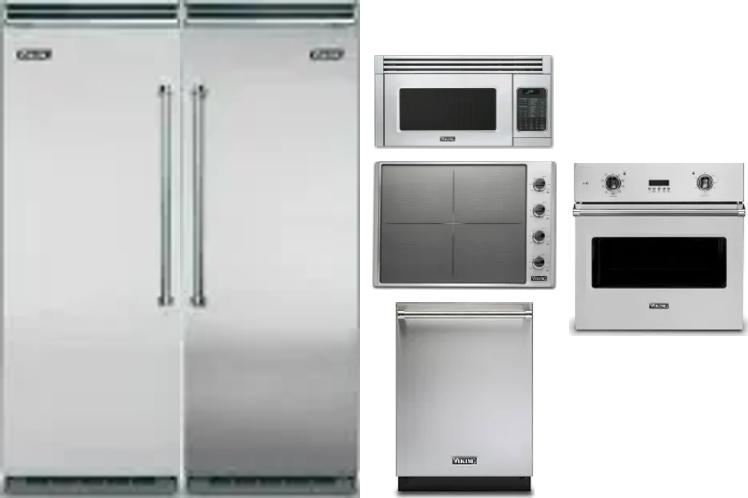 6 Piece Package Includes Refrigerator, Freezer, Cooktop, Wall Oven, Microwave And Dishwasher