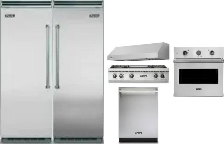 6 Piece Package Includes Refrigerator, Freezer, Cooktop, Wall Oven, Hood And Dishwasher