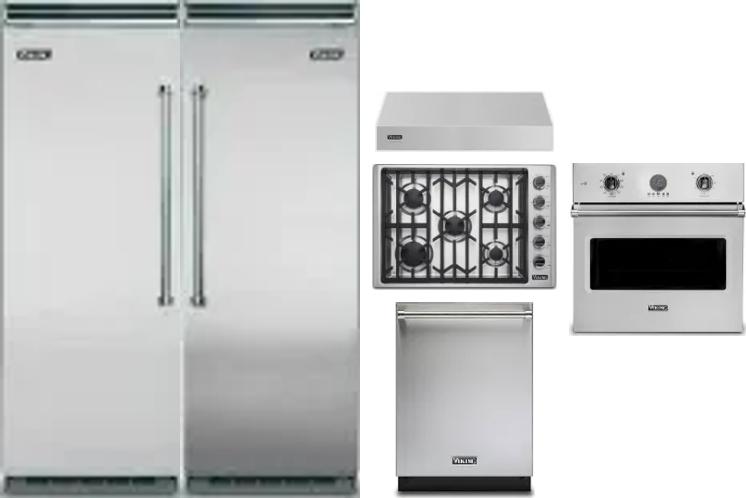 6 Piece Package Includes Refrigerator, Freezer, Cooktop, Wall Oven, Hood And Dishwasher
